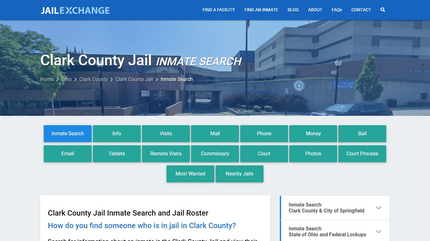 Inmate Search: Roster & Mugshots - Clark County Jail, OH - Jail Exchange